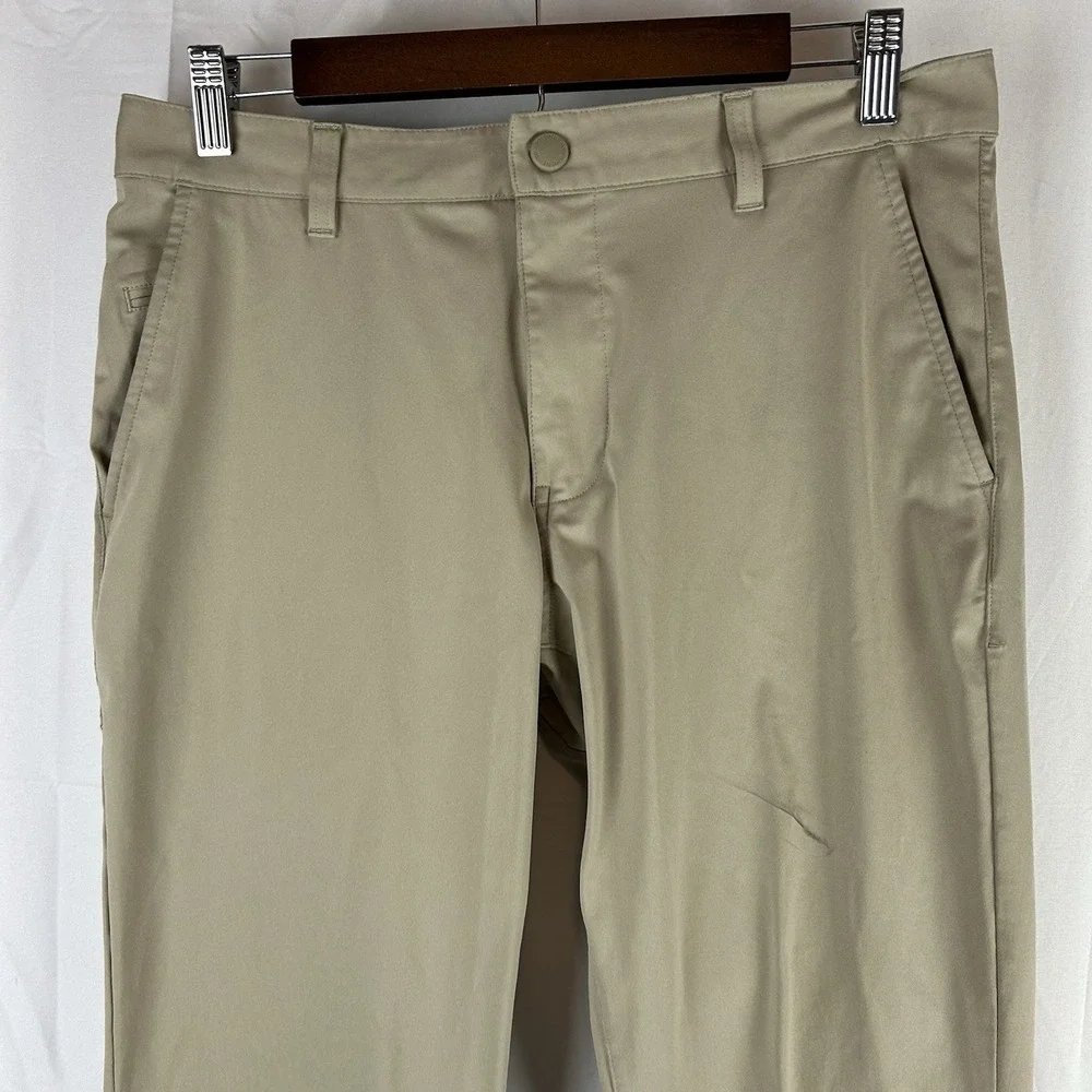 Rhone Commuter Pants 31x29 Beige Slim Fit Golf Stretch Performance Casual‎ *Flaw